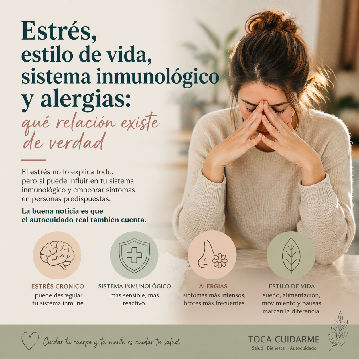 Estrés, estilo de vida, sistema inmunológico y alergias: qué relación existe de verdad